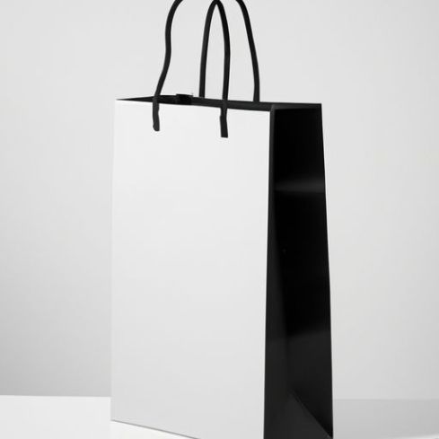 Packaging Paper bag Luxury cardboard black White Sustom Boutique Shopping
