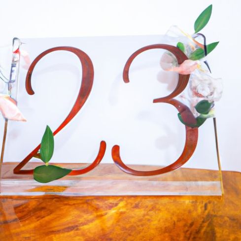 Acrylic Restaurant Table Number Sign flower arch for Wedding Party Custom 3MM Thick Clear