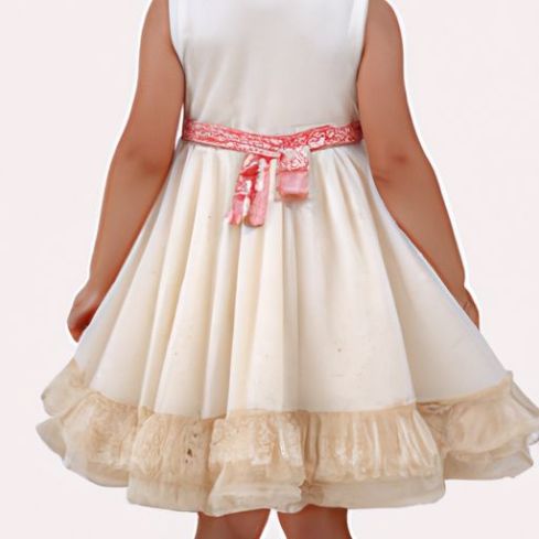 Crossing Back Dress Kid's party wedding Custom Print Skirt Dress Toddler Girls Dresses Ins Popular Summer Baby Girls Sleeveless