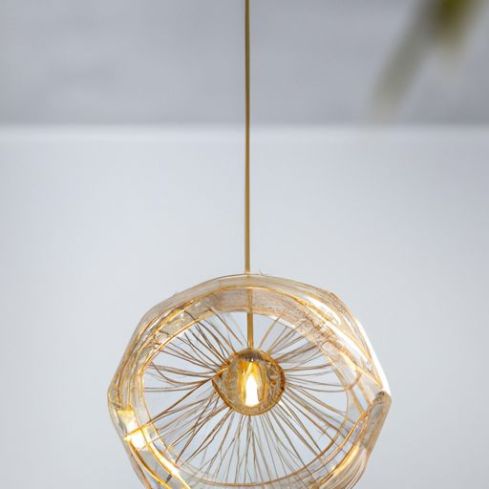 hanging decorative ceiling round bamboo pendant brass pendant lights modern design ring alabaster chandeliers Custom Hotel minimalist Circle
