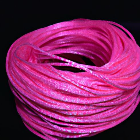 strands 7mm polyester rope twist dark night color fluorescent rope for wall hanging or plant hanging customized natural color 3