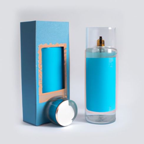 Interior and exterior two-color spray popular blue candle jars with lid and boxes packaging custom 220ml 315ml 430ml