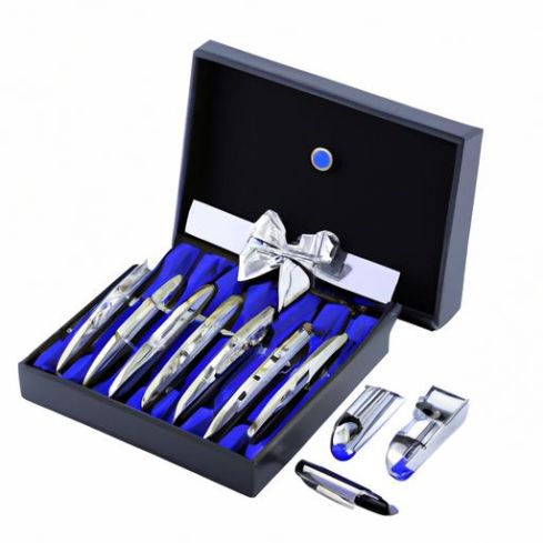 Rhinestones Crystal Bling Plated in gift box Metal Color Blue Gel Ink Office Supplies Gifts Diamond Pens Cute Retractable Ballpoint Pen