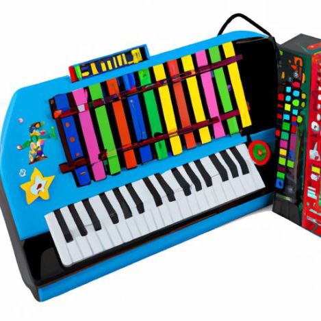 wholesale beginner children's toys with black bellows red 7 keys 3 bass color keyboard instrument accordion Factory cheap OEM