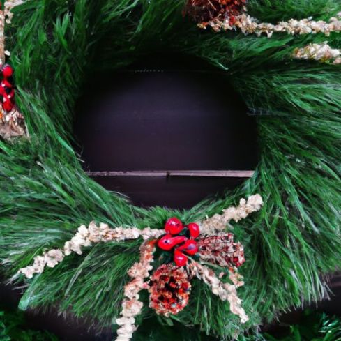 quality PEPVC 30/40/50/60 green pine christmas harvest festival rattan garlands wreaths christmas decoration wreath Decorations Artificial high