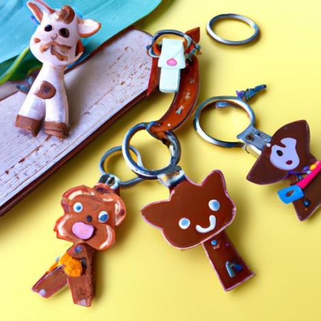 Key Chian Kids Art And toys diy Craft Kits Toys Keychain Gift Set Promotional toy diy DIY Pu Leather Handmade Kid Sewing