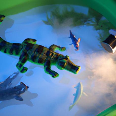 toy animals in water for kids adults with sensor light 2.4g remote control plastic crocodile pool