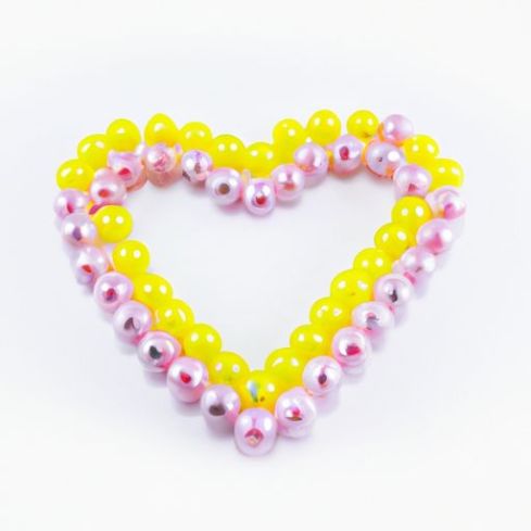 In Bulk Multi Color bracelet with Option Abs Pearl Beads Plastic Bracelet Making Beads 6-15mm Heart Shape Loose Pearl Bead