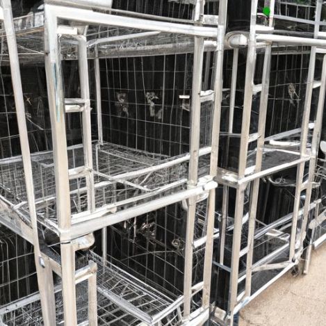 Rigid Stillage Cage wire mesh container mesh container with wheels trolley cage Rack Warehouse Storage Folding Collapsible