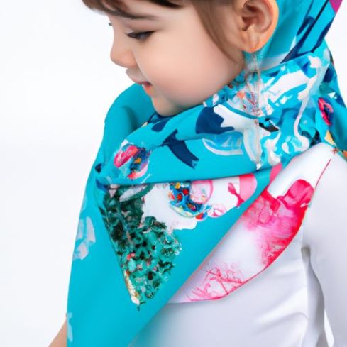 Old Little Girl Printed Crystal Hemp scarf ribbon Chiffon Stretch Muslim Instant Hijabs For Kids Children Wholesale 2-7 Years