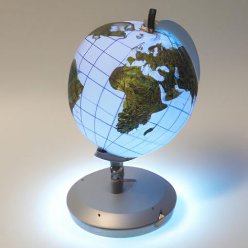 Globo flutuante magnético com luzes LED fora do mapa para decoração de mesa tamanho 6 polegadas levitação rotativa em forma de C