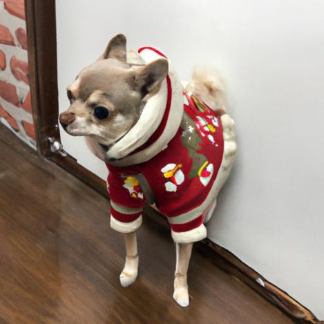 Custom Pet Popular Pet pet dog cat clothes Dog Clothes Warm Winter OEM Christmas Pet Clothing Coffee Cosplay Costume 2023 New Wholesale