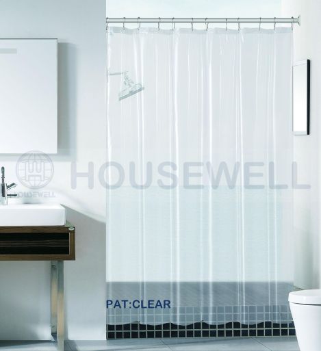 Metallic Printed Premium Polyester Shower Curtain Set, withstands moist bathroom, Mildew Resistant