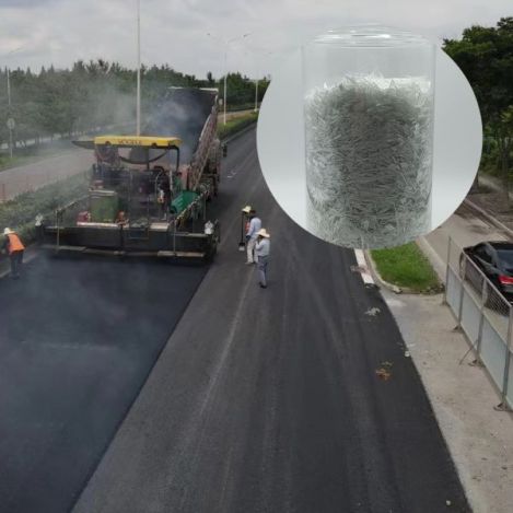 for Asphalt Artificial fibers Polyester Staple Fiber road use